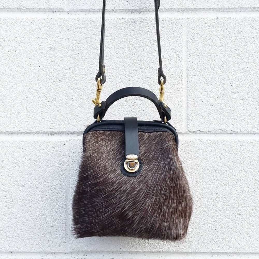 Uppdoo Wonder L Bag - Salt and Pepper Haircalf - Picture 2 of 11